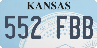 KS license plate 552FBB