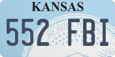KS license plate 552FBI