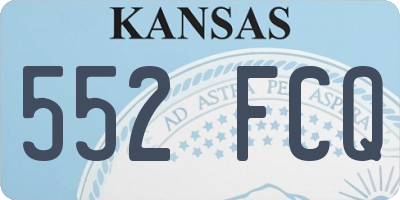 KS license plate 552FCQ