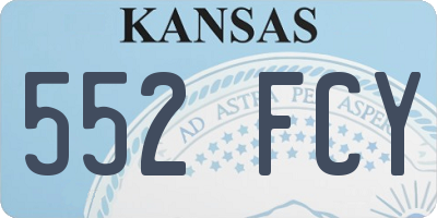 KS license plate 552FCY