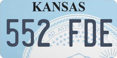 KS license plate 552FDE