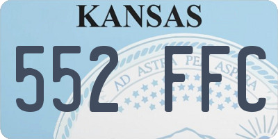 KS license plate 552FFC