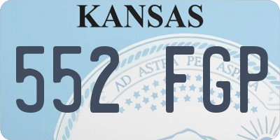 KS license plate 552FGP