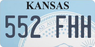 KS license plate 552FHH