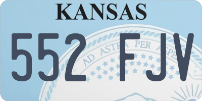 KS license plate 552FJV
