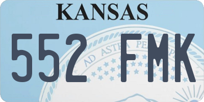 KS license plate 552FMK