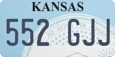KS license plate 552GJJ