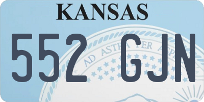 KS license plate 552GJN
