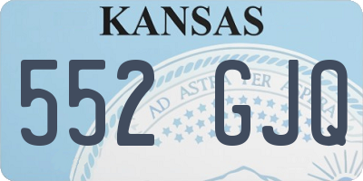 KS license plate 552GJQ