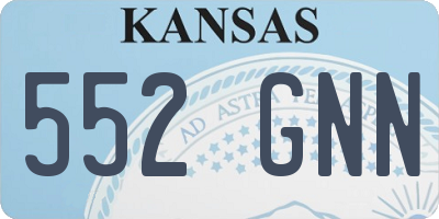 KS license plate 552GNN