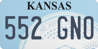 KS license plate 552GNO