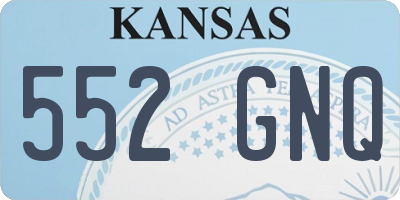KS license plate 552GNQ
