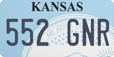 KS license plate 552GNR