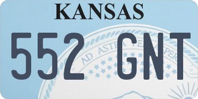 KS license plate 552GNT