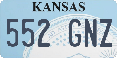 KS license plate 552GNZ