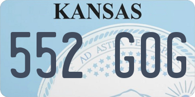 KS license plate 552GOG