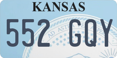 KS license plate 552GQY