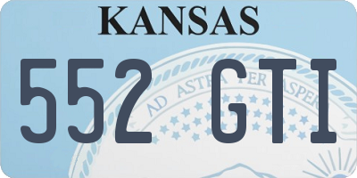 KS license plate 552GTI