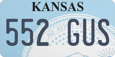 KS license plate 552GUS