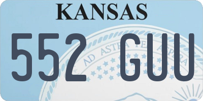 KS license plate 552GUU