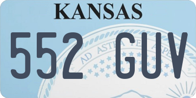 KS license plate 552GUV