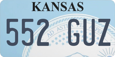 KS license plate 552GUZ