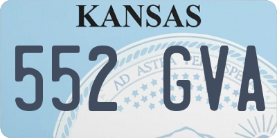 KS license plate 552GVA
