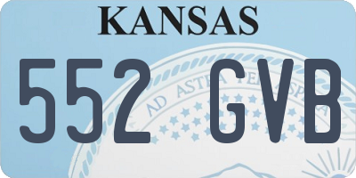 KS license plate 552GVB