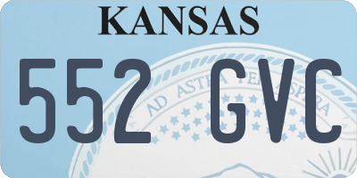 KS license plate 552GVC