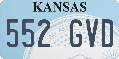 KS license plate 552GVD