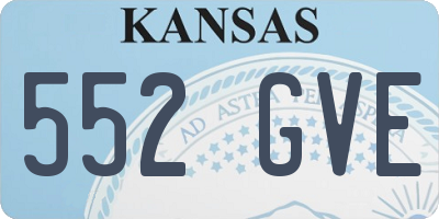 KS license plate 552GVE