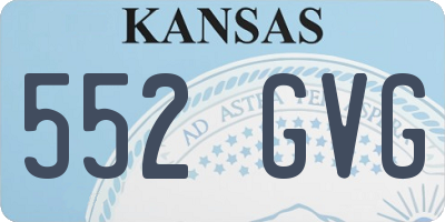 KS license plate 552GVG