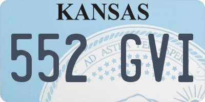 KS license plate 552GVI