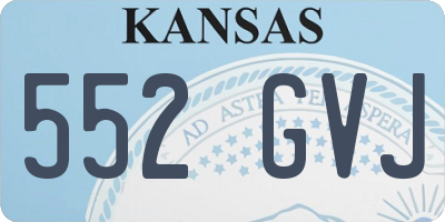 KS license plate 552GVJ