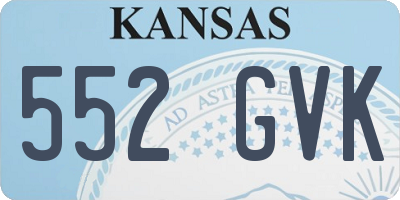 KS license plate 552GVK