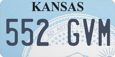 KS license plate 552GVM