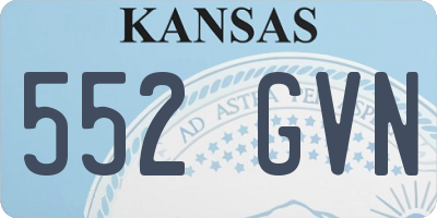 KS license plate 552GVN