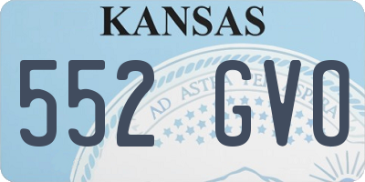 KS license plate 552GVO