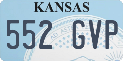 KS license plate 552GVP