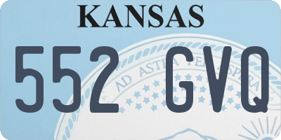 KS license plate 552GVQ