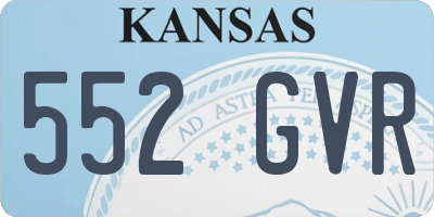KS license plate 552GVR
