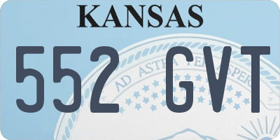KS license plate 552GVT