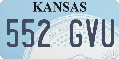 KS license plate 552GVU