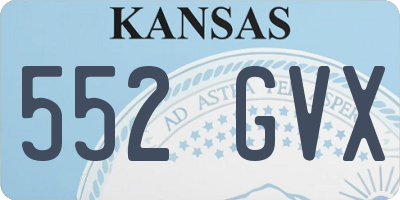 KS license plate 552GVX