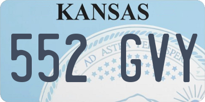 KS license plate 552GVY