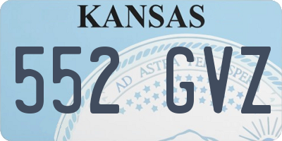 KS license plate 552GVZ