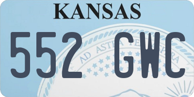 KS license plate 552GWC