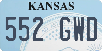 KS license plate 552GWD