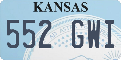 KS license plate 552GWI
