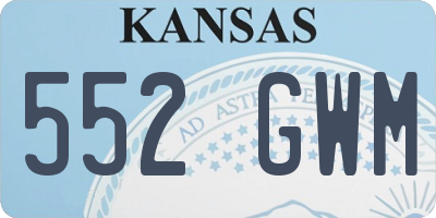 KS license plate 552GWM
